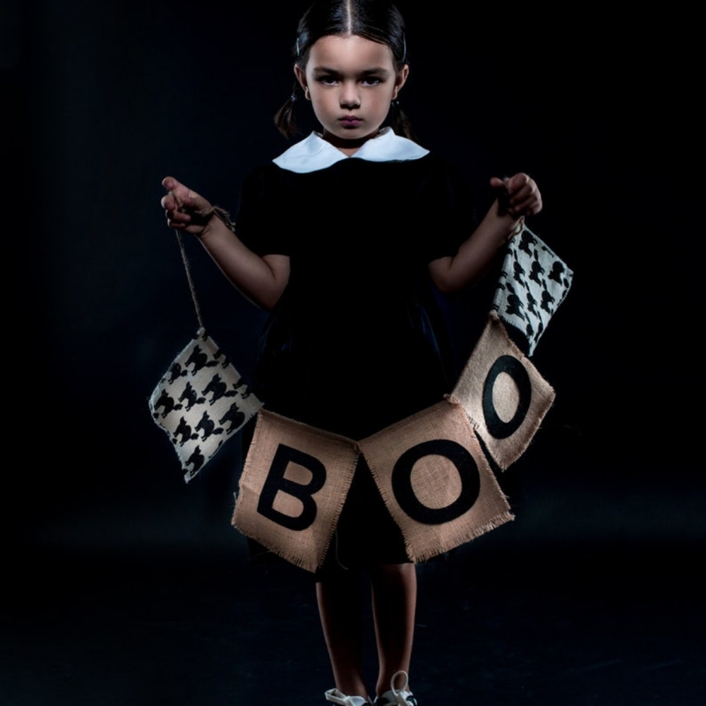 Girl's "Wednesday Addams" Inspired Dress